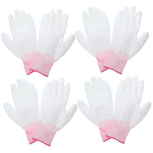 MAGICLULU 12 Piezas Guantes de dedos recubiertos de poliéster. Conduciendo guantes de mecanico guantes antiestáticos guantes de laboratorio guantes de nylon guantes a prueba de electricidad