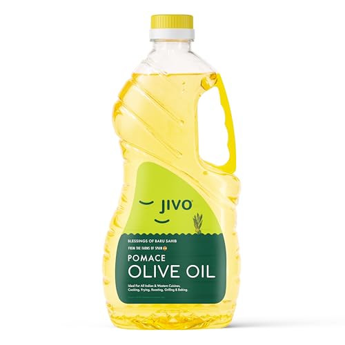 Jivo Everyday Cooking Pomace Olive Oil 2 Litre | Imported from Spain | Rich in MUFA, Low in Saturated Fat | Ideal for Frying, Roasting & Baking | Cooking Oil for Daily Use.