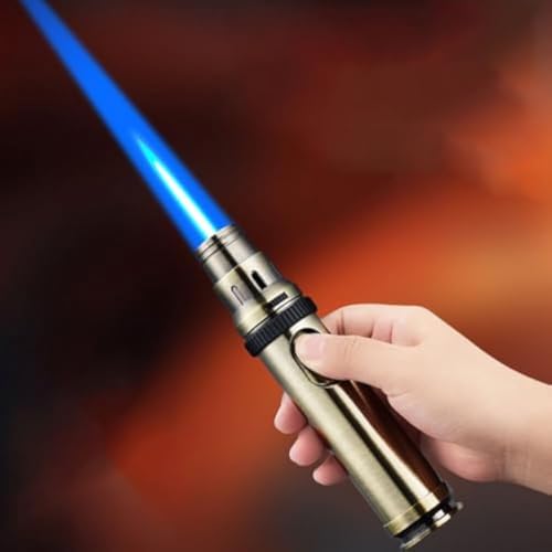 Encendedor antorcha soldadura azul butano recargable miniatura 2