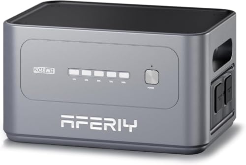 AFERIY Batería De Expansión Compatible Con La Estación De Energía Portátil P280, Batería Portátil De 2048 Wh, 1x P280 Puede Admitir Un Máximo De 4 Baterías Adicionales Paralelo a 10 240 Wh