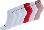 PUMA – PUMA Unisex Sportsocken Quarter 6er Pack Coral Peach White 3