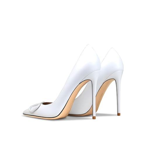 Women's Pointed Toe Shallow Mouth Sexy Square Buckle Rhinestones 10cm Stiletto Heels Slip-on Wedding Party Banquet Big Size Shoes4