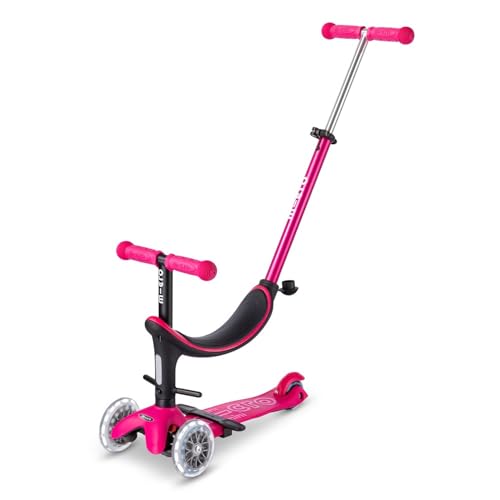 Micro® | Mini2Grow Deluxe LED | El Original Desde 1999 | Patinete Evolutivo con Asiento Mini 4en1 para niños Desde 1 año| Ruedas LED mas Brillantes | Transición sin Herramientas | 1-6 Años