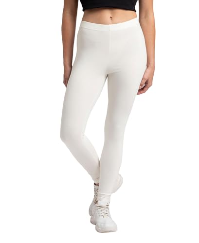 Image of Jockey AW87 Women's Super Combed Cotton Elastane Stretch High Rise Leggings with Ultrasoft Waistband