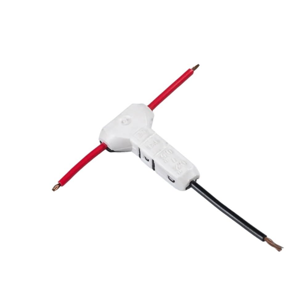 Conector de cableado automotriz compacto T-1, 100 piezas, bloque de terminales de empalme rápido tipo T for automóvil, 23-20 AWG, 0,3-0,5 mm