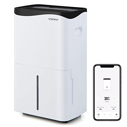 COSTWAY 5,500 Sq. Ft Dehumidifier for Basement & Large Room,