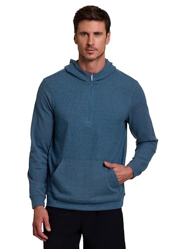 Avalanche Men's Hoodie, Lightweight Corduroy 1/4 Zip Sweatshirt for Men Partial Zip Long Sleeve Top for Hiking with Pocket4