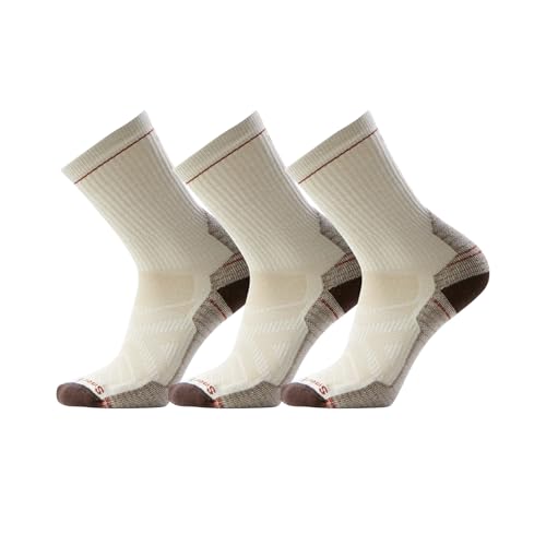 Smartwool Men's Hike Light Cushion Crew Socks, Natural-3pk, Large