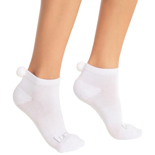 Lucky In Love Women's Pom Low Cut Socks - 3 Pack (Women's Size 4-10).3