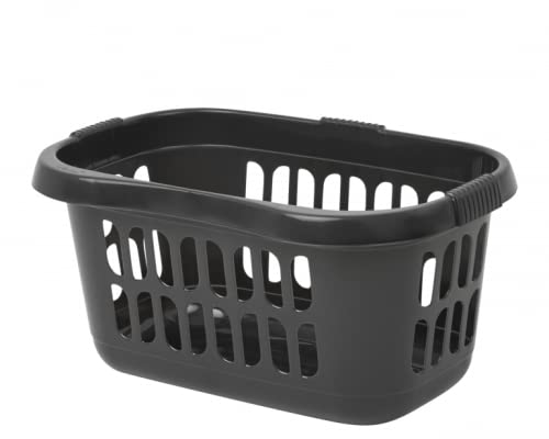 Aurora - Plastic Hipster Laundry Basket Washing Clothes High-Grade Linen Storage Bin Tidy Storage Basket Organizer for Bathroom Laundry Room (Midnight)