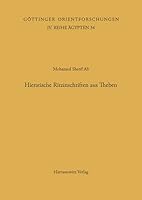 Hieratische Ritzinschriften Aus Theben: Palaographie Der Graffiti Und Steinbruchinschriften 3447038543 Book Cover