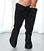RF ROOM OF FASHION Women's Wide Calf Knee High Riding Boots (BLACK SU, Size 9)