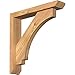 Ekena Millwork 3 1/2"W x 18"D x 18"H Imperial Slat Smooth Bracket w/Offset Brace, Western Red Cedar