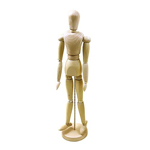 ZoTuoART 11,4 - 40,6 cm große menschliche Figur aus Holz mit Standfuß Skizzenmodell für Heimdekoration und Künstler, dynamisch, 11 cm