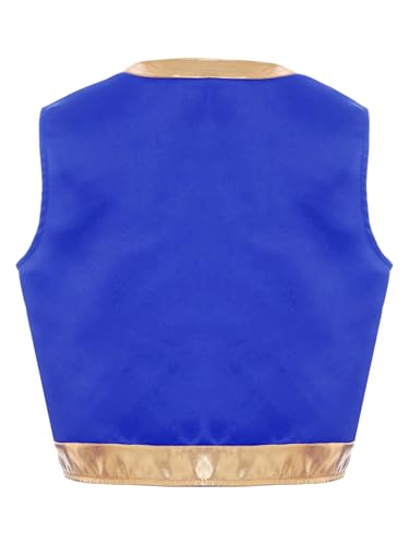 Kids Girls Boys Game Role Play Tank Top Arabian Prince Fancy Dress up Jacket Open Front Vest4