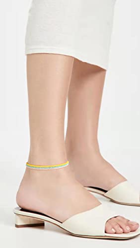 XIJIN Handmade Beach-Ready 8-Piece Colorful Beaded Anklet Set for Women - Boho Chic Ankle Bracelets - Image 2