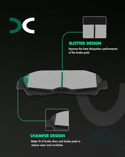 Image of SCITOO D1896 Ceramic Brake Pads Sets Front w /Hardware Replacement For Buick For Enclave,For Cadillac For XT5 / For XT6,For Chevrolet For Blazer /For Traverse,For GMC For Acadia 2017-2020