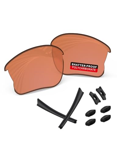 Image of PRO+ Polycarbonate Replacement Lenses & Rubber Kits /Nose Pads for Oakley Flak Series Sunglasses