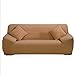Produktbild ele ELEOPTION Sofa Überwürfe Sofabezug Stretch elastische Sofahusse Sofa Abdeckung in Verschiedene Größe und Farbe Herstellergröße 195-230cm (Khaki, 3 Sitzer für Sofalänge 170-220cm)