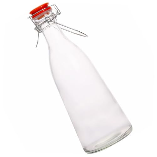 TIDTALEO 1pc Airtight Swing Glass Bottle Storage Container for Juices Wine and Beverages Kitchen Gadget for Home and Garden Use