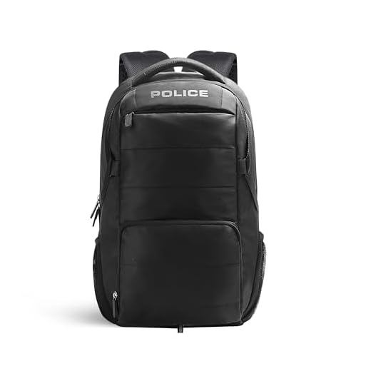 Police Hedge Polyester 30 Ltr Black Laptop Stylish Premium Quality Backpack