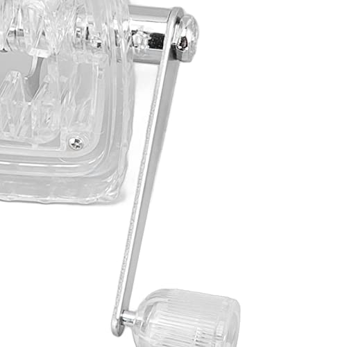 Alomejor Alomejor Manual Ice Crusher Durable Clear Ice Shaver for Home Kitchen, Stainless Steel Blades for Household Use (Transparent) (Transparent) - Thumbnail 7