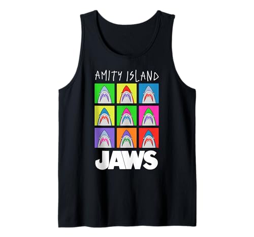 Jaws Amity Island Pop Art Sharks Débardeur