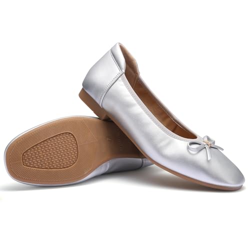 Image of Women's Comfortable Round Toe Bow Ballet Flats Shoes