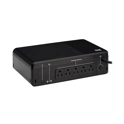 Image of Tripp Lite 850VA UPS Desktop Battery Backup and Surge Protector, 450W, 5 Outlets, Home & Office UPS, Small Form Factor, Wall Mounting Option, 5ft Cord, 3-Year Warranty (BC850R)