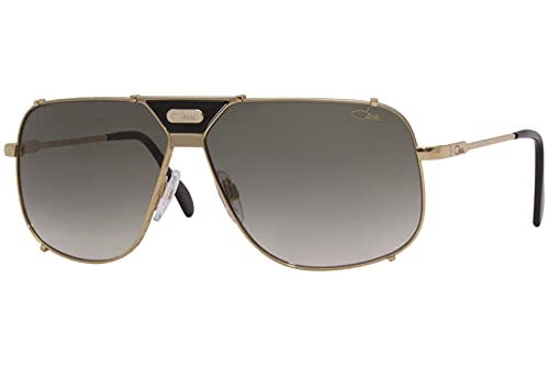 Cazal 994 004 Sunglasses Men's Gold/Green Gradient Lenses Pilot Shape 63mm