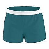 Soffe Women's Cheer Active Shorts: Trendy Fashion Deep Teal Heather