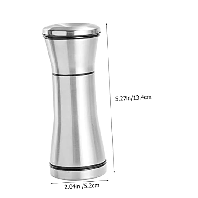 2Pcs Stainless Steel Pepper Grinding Tool Portable Mill for Seasoning Coarse Grinder for Pepper Sea Salt and Spices