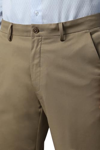 Image of Louis Philippe Men's Regular Fit Mid Rise Pants