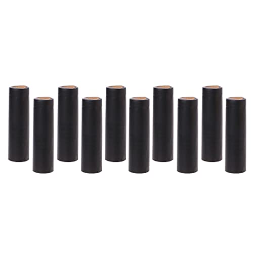 100 Pack PVC Shrink Capsules Final Covers for Wine Bottles, 32mm Black