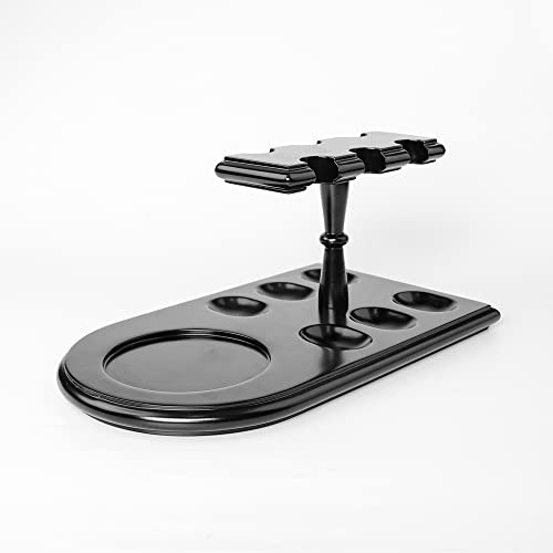 Pipe Stands for Cigar Humidor Jar and Pipe European Beech Wood Tobacco Pipe Rack Stand Display for 6 Pear Wood Tobacco Pipes (jar and Pipe not Included) (Color Black) - Image 4