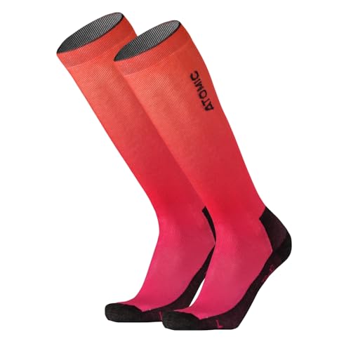 ATOMIC Pro Ski-Socken I Dünne Skisocken ohne Polsterung I Leichte Strümpfe für Damen & Herren I Kniestrümpfe mit nahtloser Zehenbox I Skistrümpfe aus Merinowolle, Polyester & Nylon