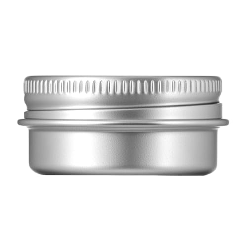QWORK® 12 Stück Aluminium Cremedose mit Deckel, Rund Leer Döschen für Creme Lotion Schmuck Sortieren (10ml)