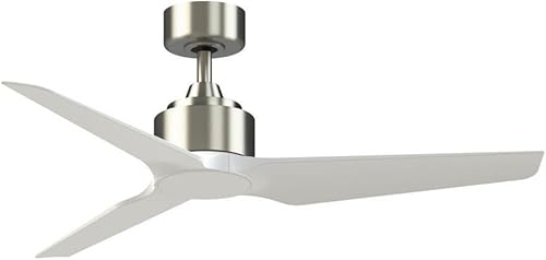 Miniatura 9 de Fanimation TriAire Custom - Ventilador de techo de 3 aspas, 12.42 pulgadas de alto y 48 pulgadas de ancho, acabado blanco mate, color blanco mate