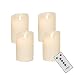Produktbild Sompex 4er Set Flame LED Echtwachskerzen 10cm Elfenbein mit Fernbedienung, 35129, Adventskranz-Set