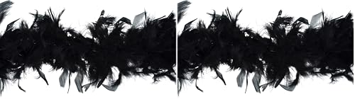 Trimits Marabou Feather Boa 1.8m x 12cm - Fancy Dress Feather Scarf for Parties Holidays Festivals Pride Hen Do Stag Do Halloween Christmas Tree - Black