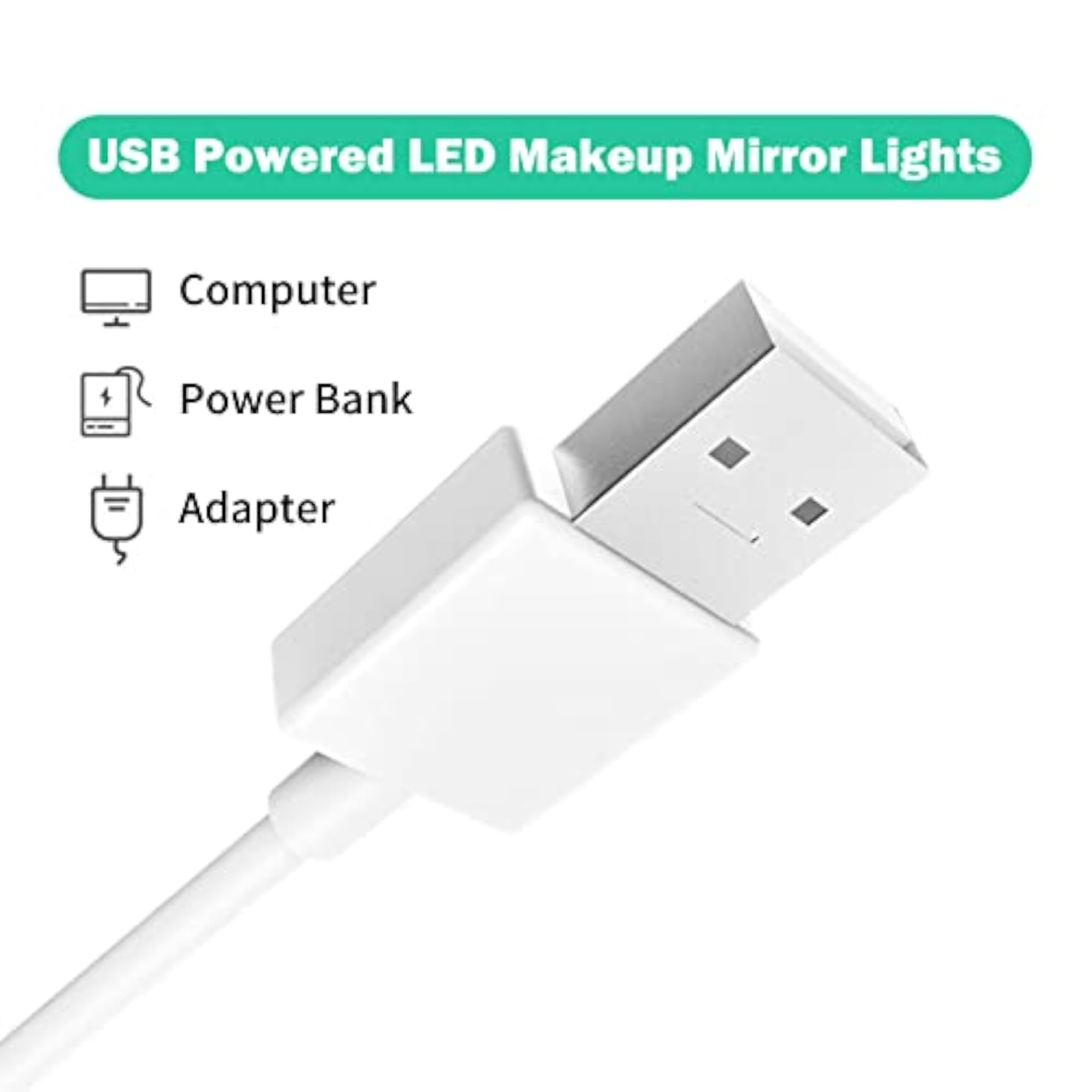 10 PCS LED Makeup Mirror Lights, Dimmable Touch Control