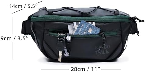 KalgoTeal Travel Fanny Pack 3L, Crossbody Adjustable Strap, Padded Back, Water Repellent — view 5