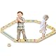 KORIMEFA Holz Balancierbalken Set für Kleinkinder, pädagogische Schwebebalken mit bunte Hinternisssteinen Baby, Balanciersteine Holz-Balanceboard Kinder Montessori Spielzeug Indoor Outdoor (6St)