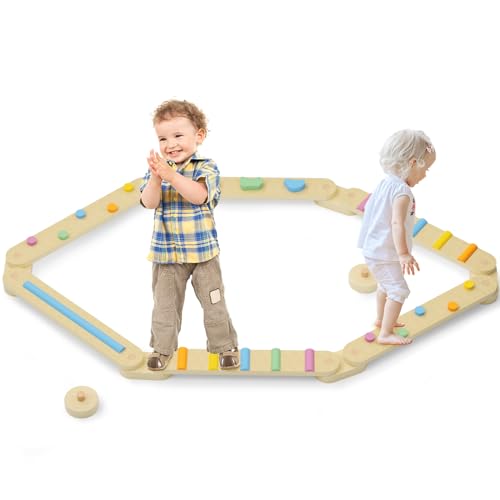 KORIMEFA Holz Balancierbalken Set für Kleinkinder, pädagogische...