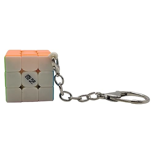 Image of Hawkister QiYi Mini 3x3 Keychain Cube Stickerless 3CM Keyring Magic Cube Puzzle