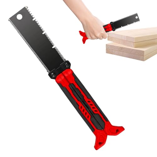 Mano plegable, a mano para corte de madera | de doble corte multiusos plegable, herramienta manual para carpintería, manual resistente al desgaste para suelos, mesas, puertas, ventanas, muebles
