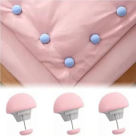 No-Sew Bed Sheet Fastener Clips | Quilt Cover Gripper Pins | Duvet Fixing Clips | Anti-Slip Bedding Holder | Reusable Comforter Fasteners (Pack of 8)-picture-32