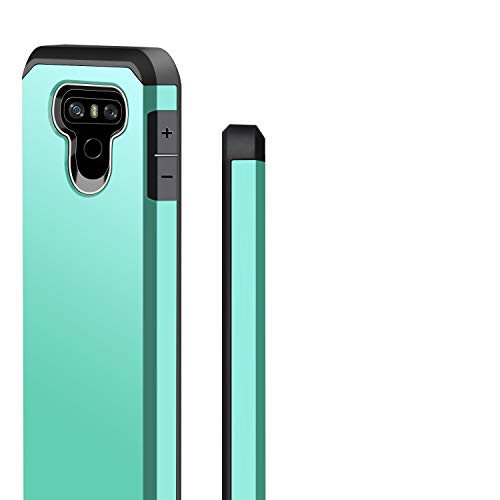 J&D Case Compatible For Lg G6 / Lg G6 Plus Case, Heavy Duty Dual Layer Hybrid Shock Proof Protective Rugged Bumper Case For Lg G6 Plus, Lg G6 Case, Mint #TOP3