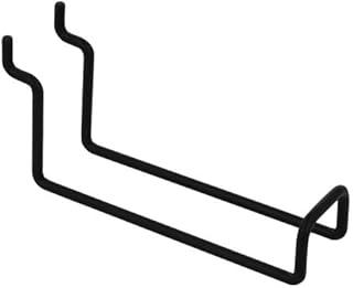有孔ボード用 Ｗバーフック 黒 ブラック ９０ Ｐ２５ 【１個】