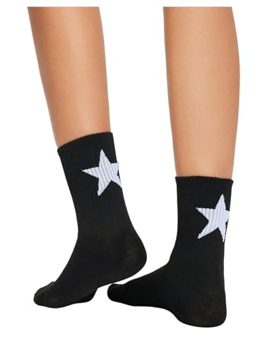 SHENHE Women's 1 Pair Star Patterned Breathable Above Ankle Cute Soft Crew Socks